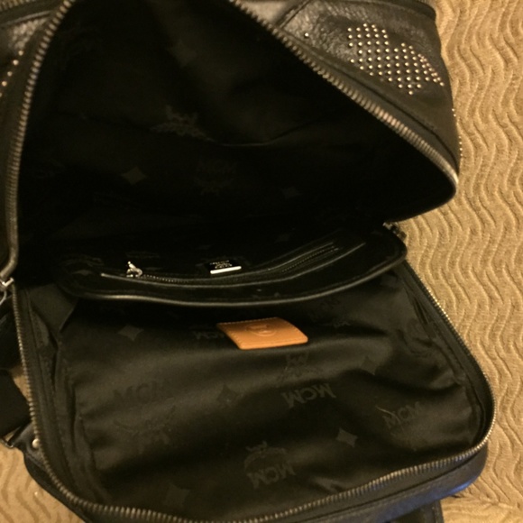 MCM Stencil lion duke backpack  goat leather main image 4
